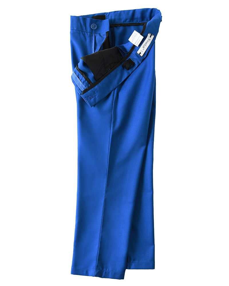 Royal Blue 4 Piece Boys' Formal Suit Set with Vest Pants Dress Shirt and Tie BS48 sailishahan