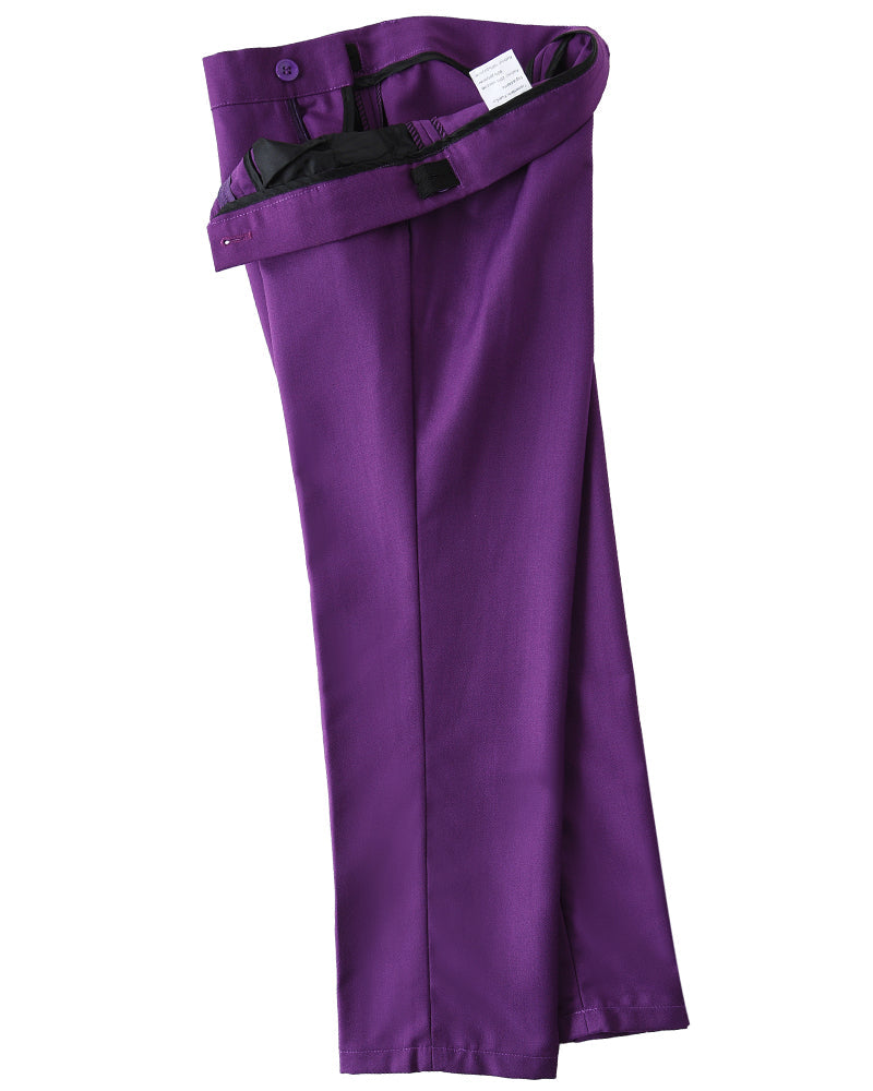 Purple 4 Piece Boys' Formal Suit Set with Vest Pants Dress Shirt and Tie BS46 sailishahan