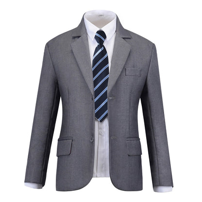 Grey Formal Classic 5 Piece Boys Suits Yuanlu