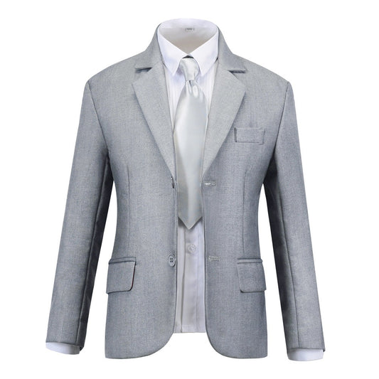 Light Gray Boys Formal Blazer Online, School Jacket Yuanlu