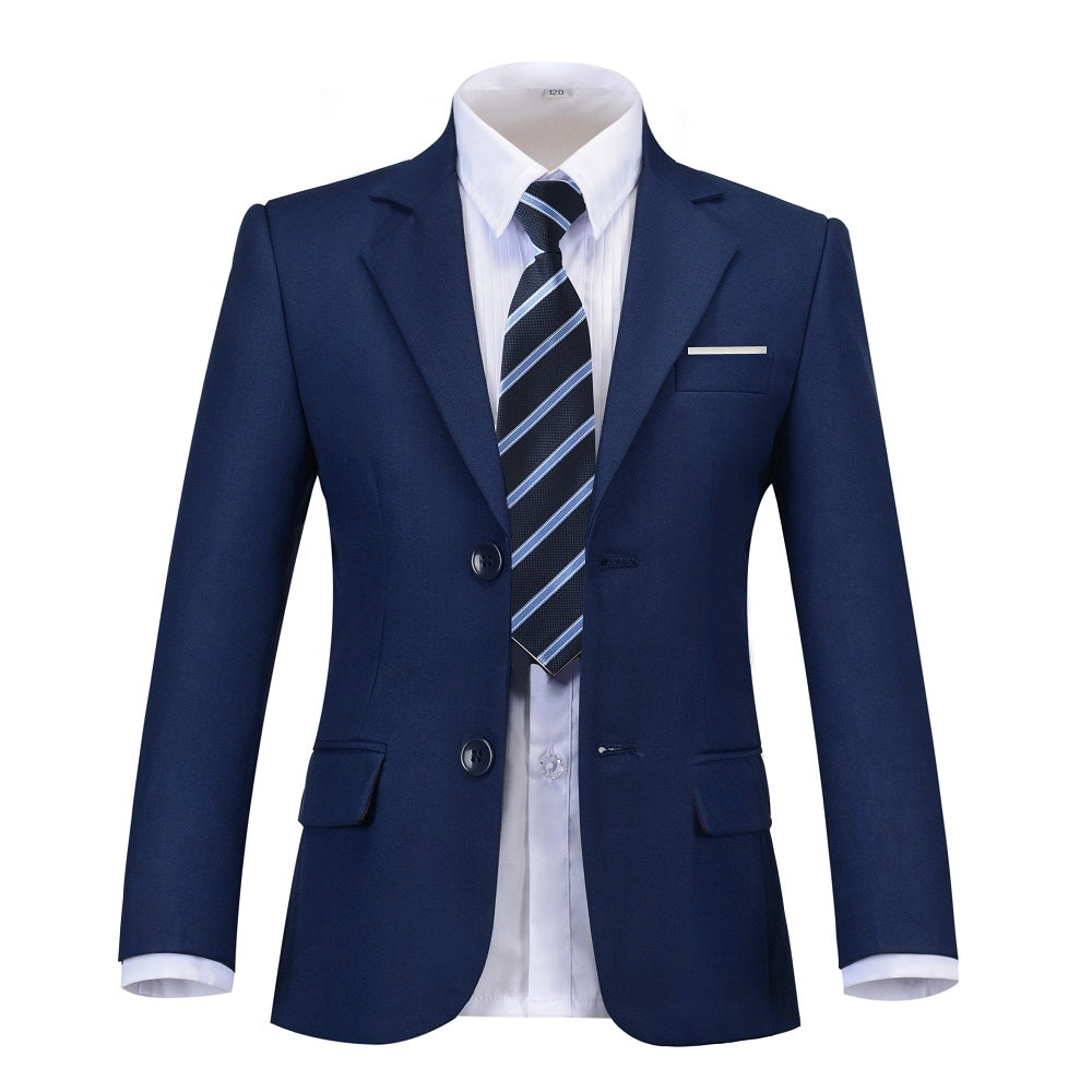 Navy Kid Formal Classic 5 Piece Boys Suits Yuanlu