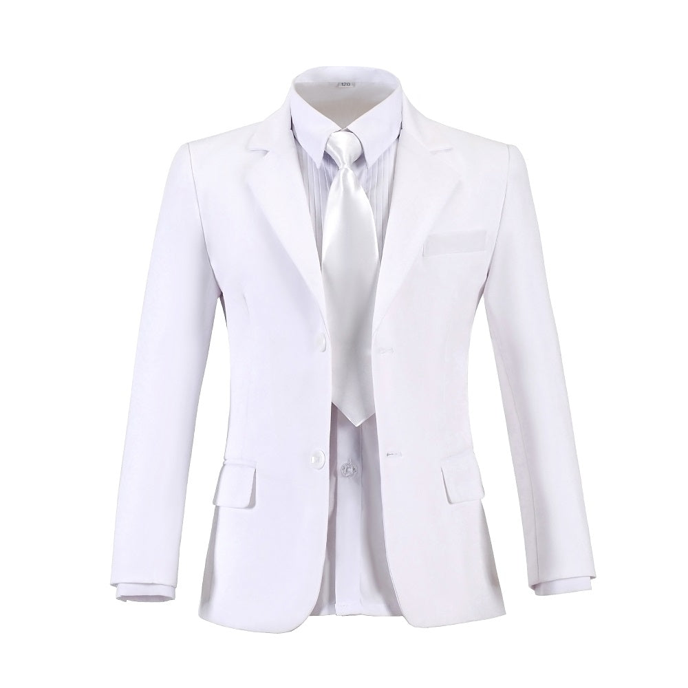 White Boys Formal Blazer, School Kids Jacket Yuanlu