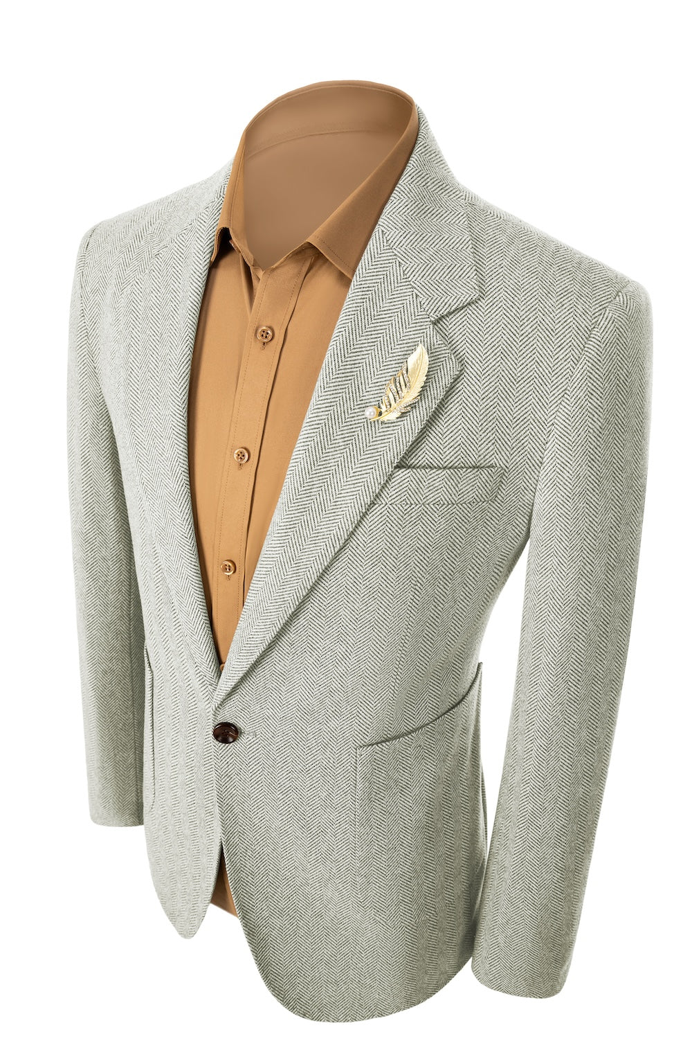 Retro Tweed Herringbone 2 Pieces Mens Suits 2783