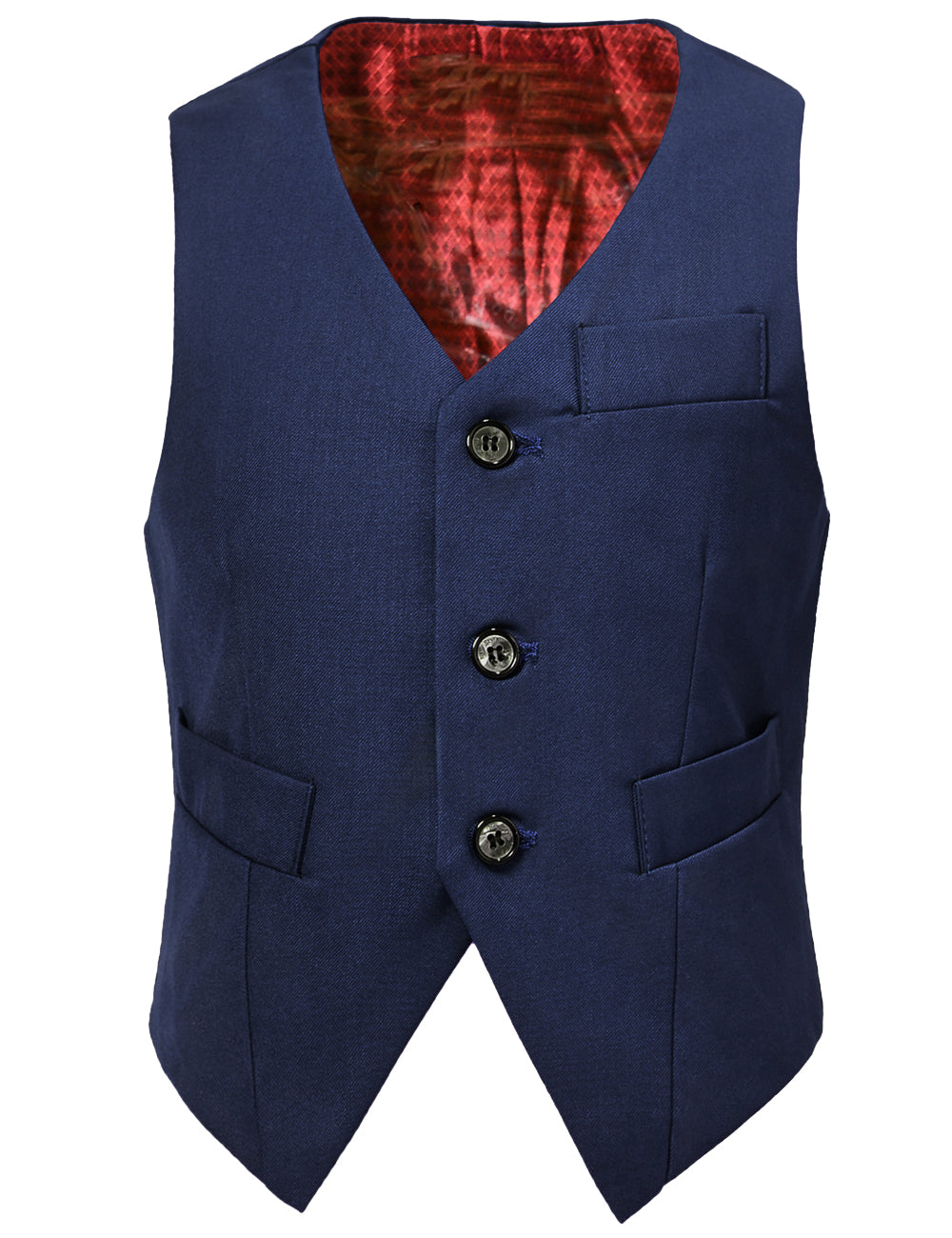 Navy 3 Buttons Boys Girls Formal Suit Vest Yuanlu