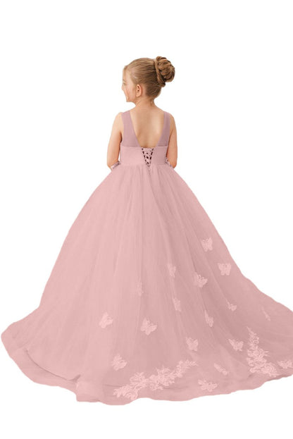 Flower Girl Dresses Applique Tulle Pageant Princess Gown FLC00424 (MORE COLORS) Lycody