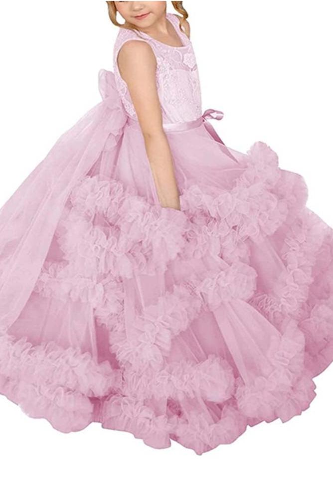 Flower Girl Dresses for Wedding Lace Puffy Pleated Tulle Pageant Princess Gown FLC00429 (MORE COLORS) Lycody