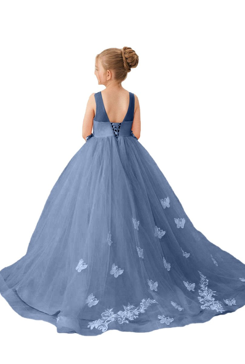 Flower Girl Dresses Applique Tulle Pageant Princess Gown FLC00424 (MORE COLORS) Lycody