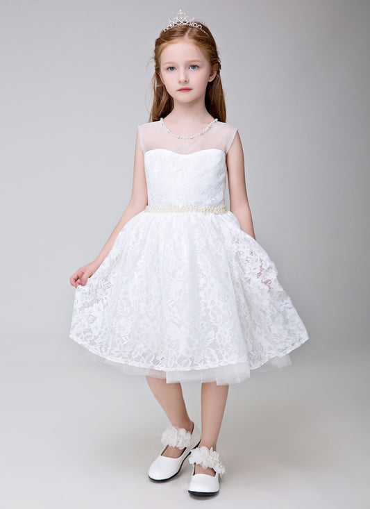 Applique Party Gown Flower Girl Long Dress for Wedding Dresses - Lycody