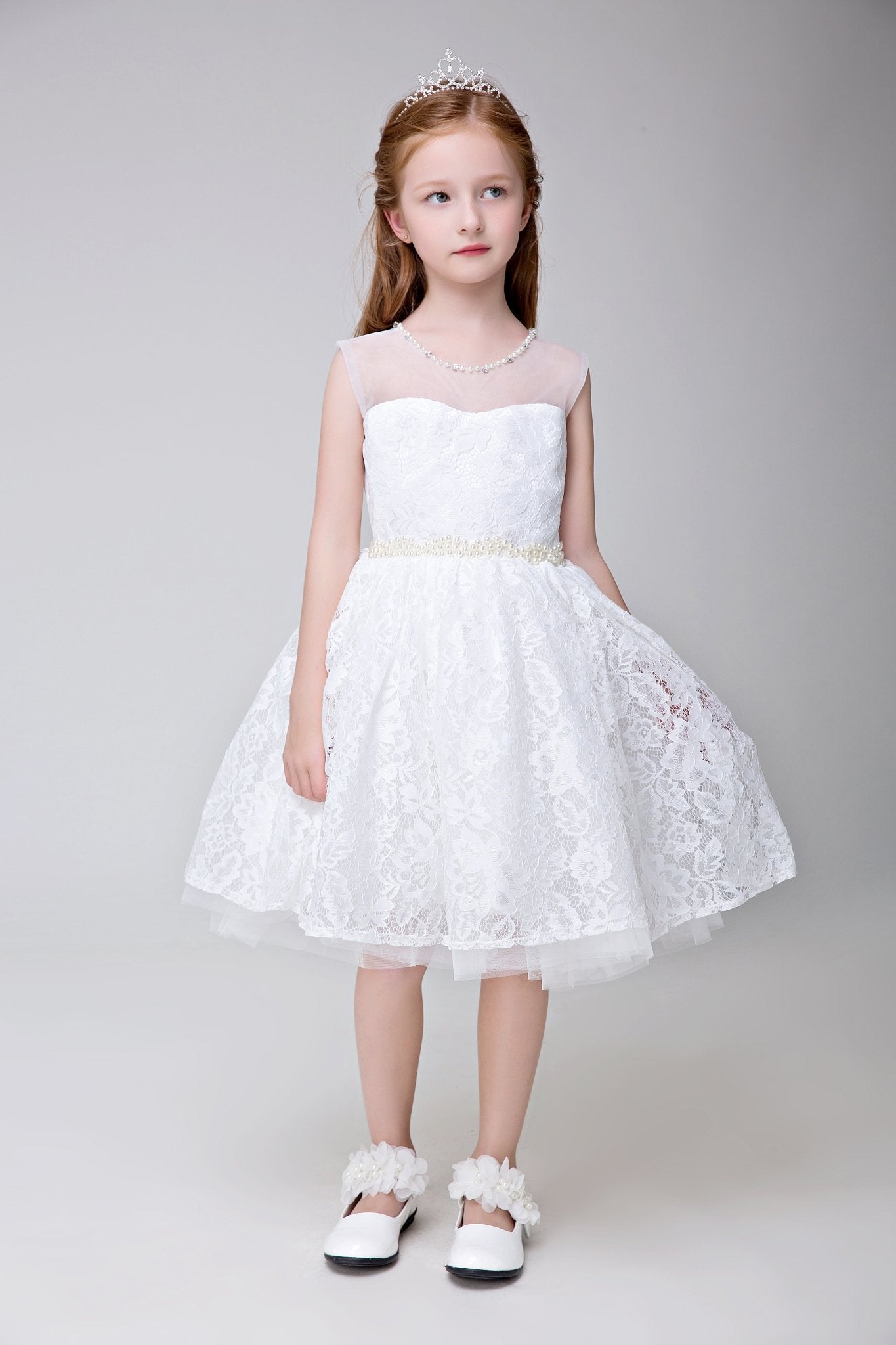 Applique Party Gown Flower Girl Long Dress for Wedding Dresses - Lycody