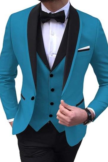 Men Suits Slim Fit 3 Pieces Wedding Formal Business Tuxedos One Button Lycody