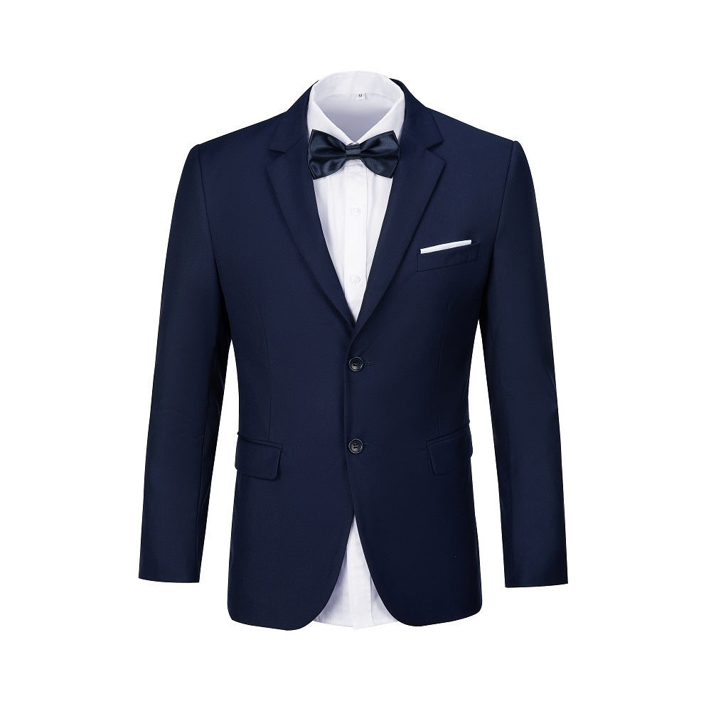 Navy Men's Two Button Blazer for Party, Wedding and Business Yuanlu