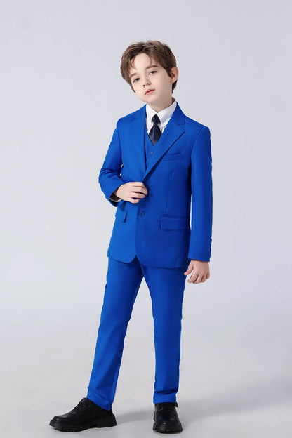 Royal Blue Formal Classic 5 Piece Kids Boys Suits Yuanlu