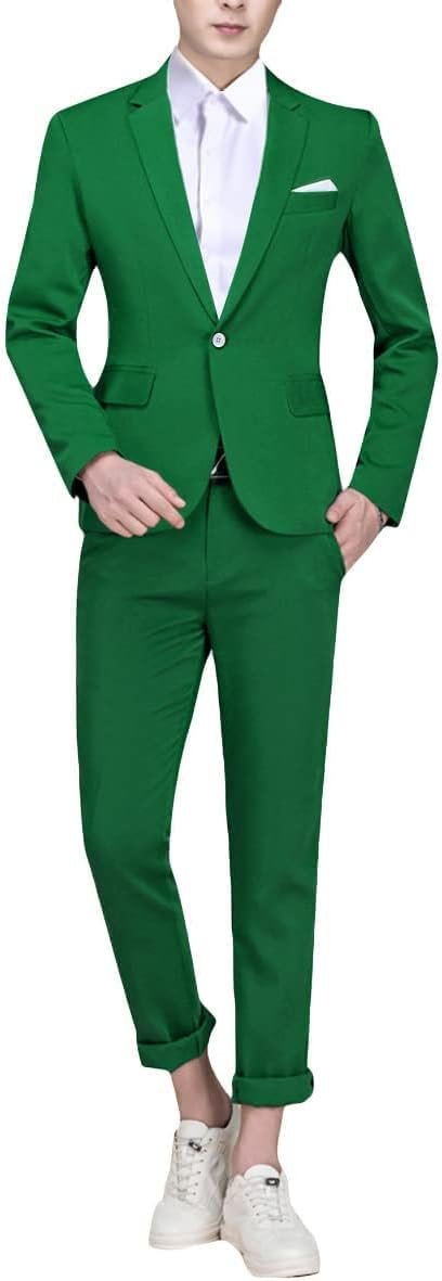 Single-Breasted One Button Center 2 Pieces Men's Suit Yuanlu