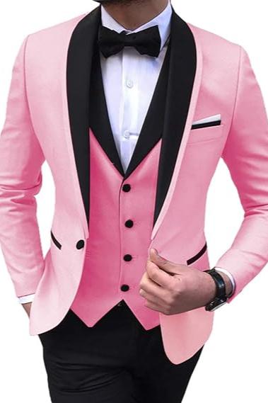 Men Suits Slim Fit 3 Pieces Wedding Formal Business Tuxedos One Button Lycody