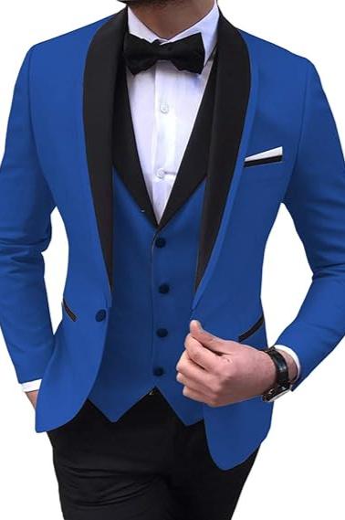 Men Suits Slim Fit 3 Pieces Wedding Formal Business Tuxedos One Button Lycody